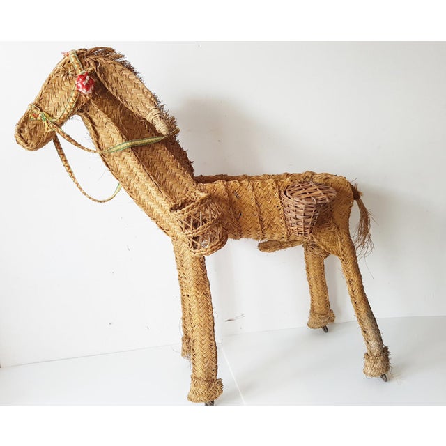 Fair condition. Needs restoration (tail, ear, etc.). A different side basket needs to be attached. Height 108 cm. Length...