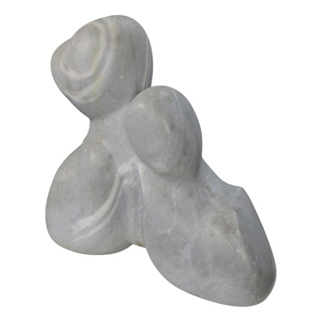 Mario Orsogna, Mother and Child Sculpture, 1970s, Marble For Sale