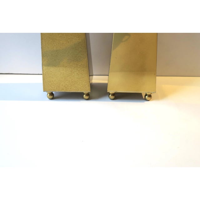 Brass Obelisks, Set/Pair For Sale - Image 9 of 9
