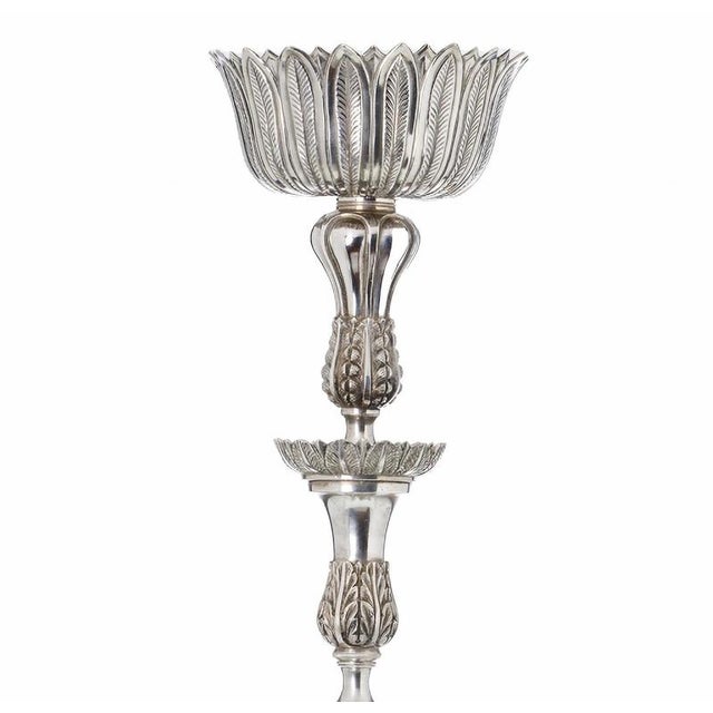 Portuguese Silver Torch Holder, 19th Century For Sale - Image 4 of 6