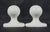 Pair of Vintage European White Ceramic Bathroom Towel Bar Brackets For Sale - Image 4 of 8