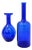 Vintage Handblown Cobalt Blue Glass Vases, Set of 2 For Sale