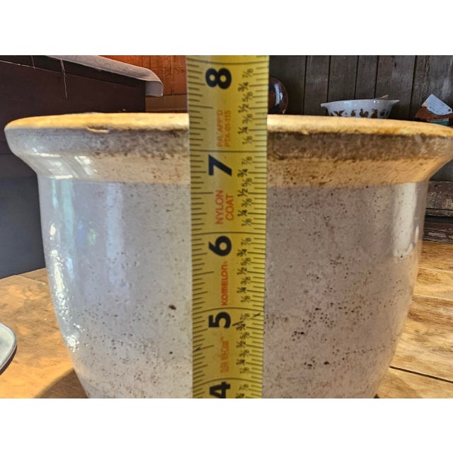 Antique Stoneware Salt-Glazed Crock For Sale - Image 10 of 10