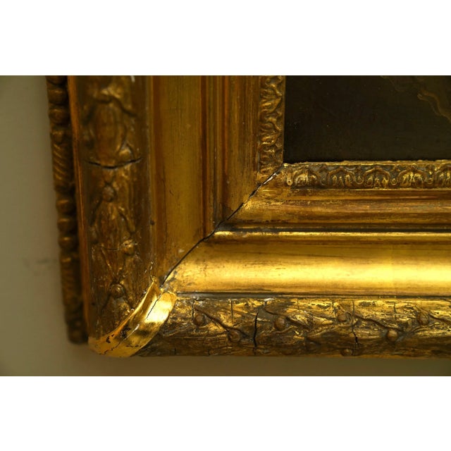 Gold 19th Century Oil on Canvas by Henry Moore Titled "A Breezy Day in the Channel" For Sale - Image 8 of 13