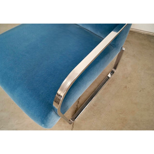 2000’s Art Deco Style Williams Sonoma Mohair Lounge Chairs - A Pair For Sale - Image 11 of 12