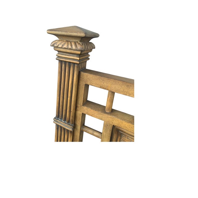 Late 20th Century Twins Bamboo Rattan Headboards in Square Tommy Bahama Style For Sale - Image 14 of 14