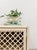 Vintage Cream Rattan Lattice Cabinet Coastal Tropical Hollywood Regency For Sale - Image 14 of 17