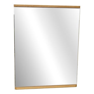 Scandinavian Mirror in Light Oak, 1970s For Sale
