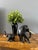 1980s Vintage Hand Carved Ebony Elephant Set For Sale - Image 5 of 9