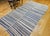 Mid 20th Century Vintage Turkish Kilim Rug, Handwoven Wool, Earth Tones Stripe Pattern, 6x10 For Sale - Image 5 of 9