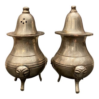 Brass Salt & Pepper Shakers, a Pair For Sale