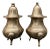 Brass Salt & Pepper Shakers, a Pair For Sale
