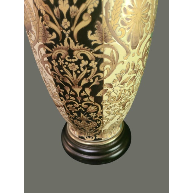 Chinoiserie Vintage Chinoiserie Asian Inspired Floral Multi-Color Table Lamp For Sale - Image 3 of 9