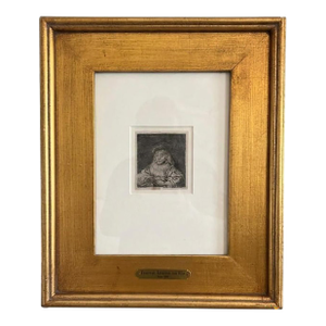 Rembrandt Van Rijn - "The Card Player" Framed Etching (1641)
