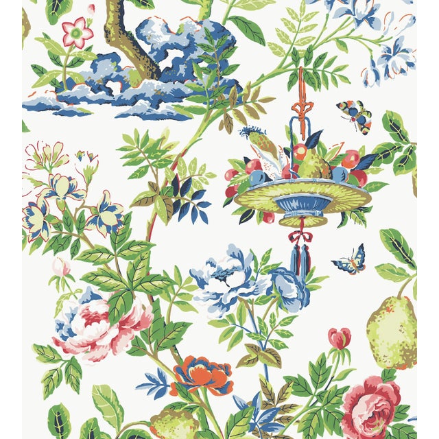 Contemporary Sample - The House of Scalamandré Shantung Garden Removable Wallcovering, Bloom For Sale - Image 3 of 3