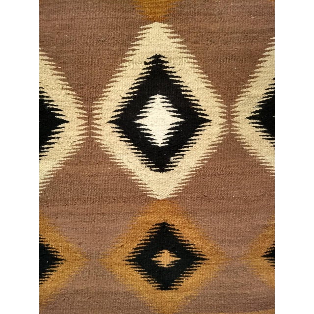 Vintage Navajo Rug, Eye Dazzler Pattern, Native American Art, 3x5 For Sale - Image 4 of 5