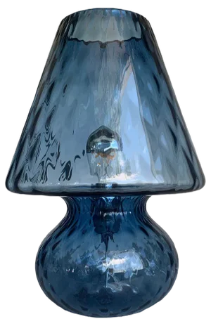 Blue Murano Style Glass with Ballotton Lamp from Simoeng