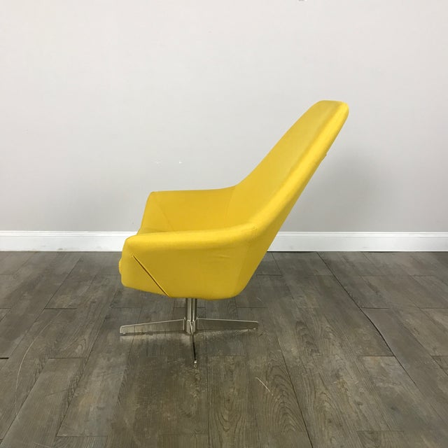 Modani Modern Yellow Lounge Chair Chairish