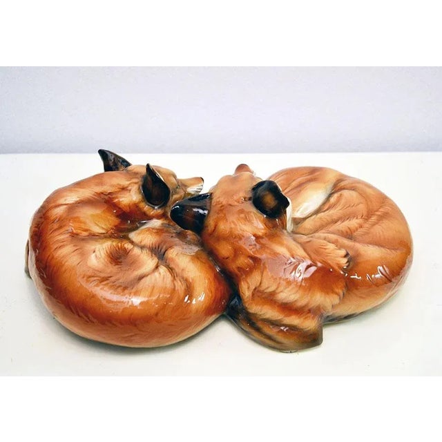 Ceramic Foxes from Ronzan, 1970s For Sale - Image 4 of 7
