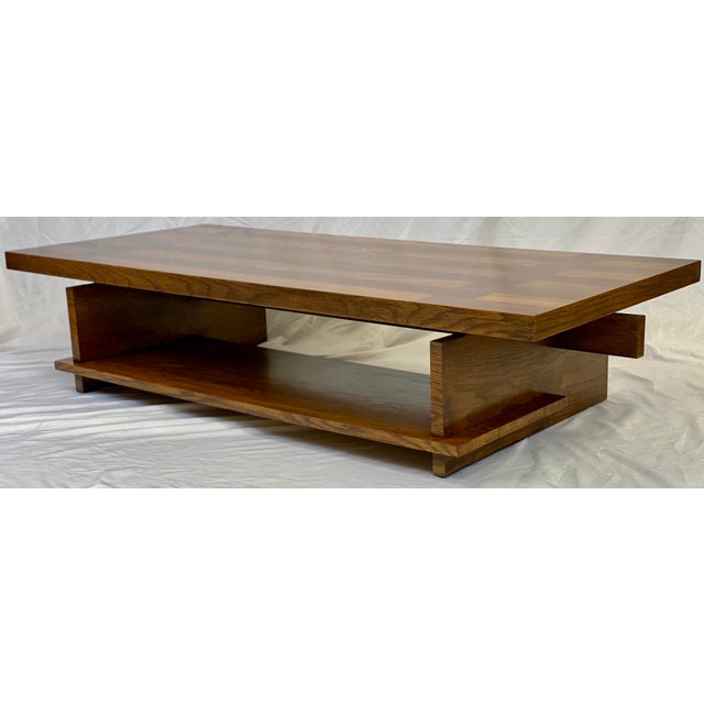 Vintage Mid Century Modern Lane Oak Brutalist Coffee Table Chairish