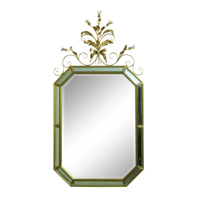 Entree Gold Framed Beveled Glass Decorator Mirror Chairish