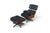 This lounge chair and ottoman were produced by Charlton Company in the USA during the 1970s. The walnut frame is paired...