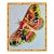 Moth Original Oil Painting, Pink and Green, Faux Bamboo Frame by Tatiana Duperault For Sale