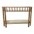 1960s Vintage Metal Faux Bamboo and Glass Console Sofa Table For Sale