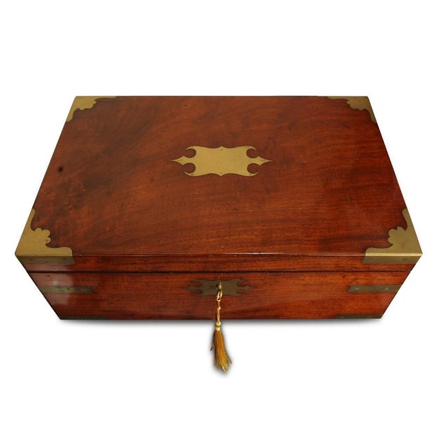 Rosewood Writing Slope with Decorative Brass Trim from Wells and Lambe, Set of 6 For Sale - Image 14 of 14