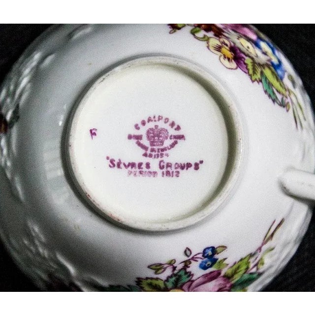 Coalport Porcelain 1920s Coalport Sevres Group English Porcelain China - Set of 16 For Sale - Image 4 of 9