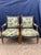 Lovely pair of newly reupholstered embroidered floral French Louis XVI Slightly Oversized lounge chairs. Gorgeous gilt...