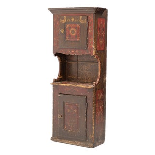 Antique Painted Cupboard, 1850 For Sale