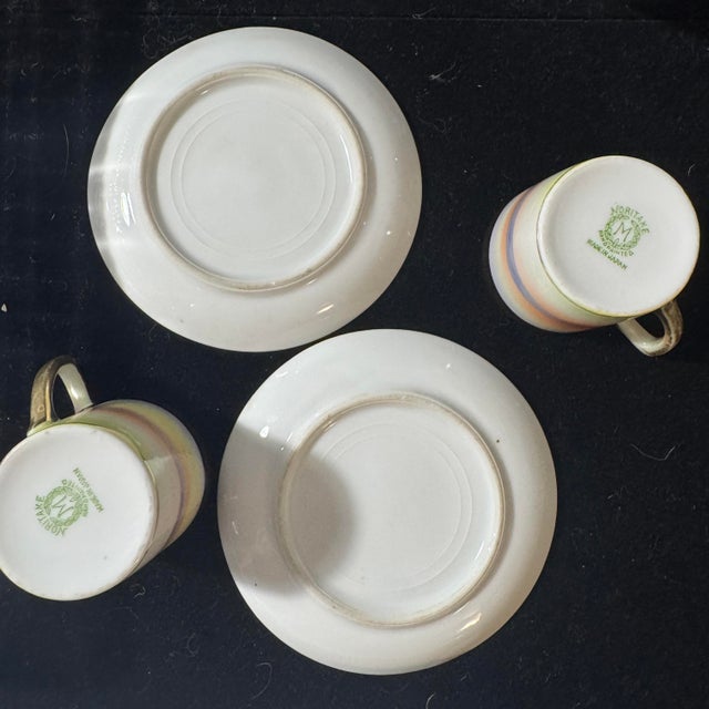 Noritake 1920s Noritake Hand Painted Sunset Landscape Coffee / Chocolate Set - 5 Pieces For Sale - Image 4 of 10