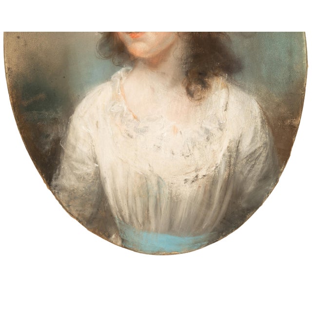 18th Century Pastel Portrait Painting Young Girl by John Russell Ra 1789, Framed For Sale In Portland, OR - Image 6 of 9