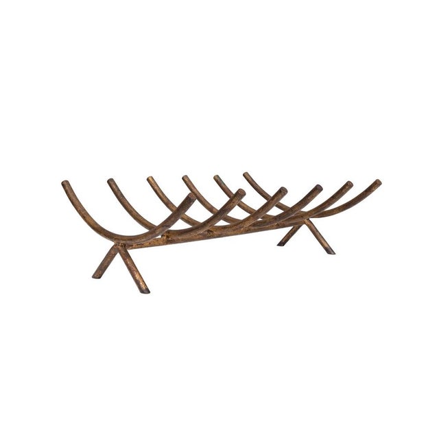 Forced Iron Stand Fireplace Log Fire Holder by George Nelson for Howard Miller, 1960s For Sale - Image 6 of 10