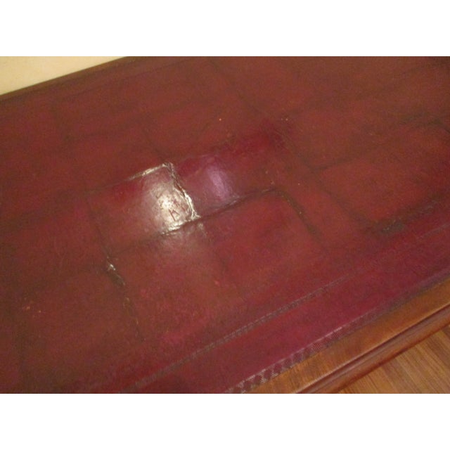 Traditional Antique English Mahogany Edwardian Writing Desk For Sale - Image 3 of 12