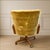 Vintage Mustard Velvet & Sculpted Walnut Exec Game Chair For Sale - Image 4 of 4