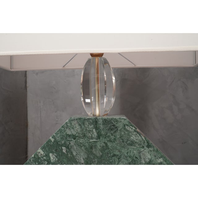 Indian Green Marble and Murano Glass Table Lamp, 2000s For Sale - Image 6 of 11