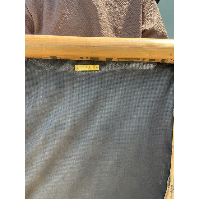 Vintage McGuire Rattan Lounge Chairs in Quadrille Alan Campbell “Zig Zag” - A Pair For Sale - Image 9 of 12