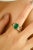 Not Yet Made - Made To Order Octagon Cut Split Diamond Band Emerald Ring in 14k Gold Size 6 For Sale - Image 5 of 13