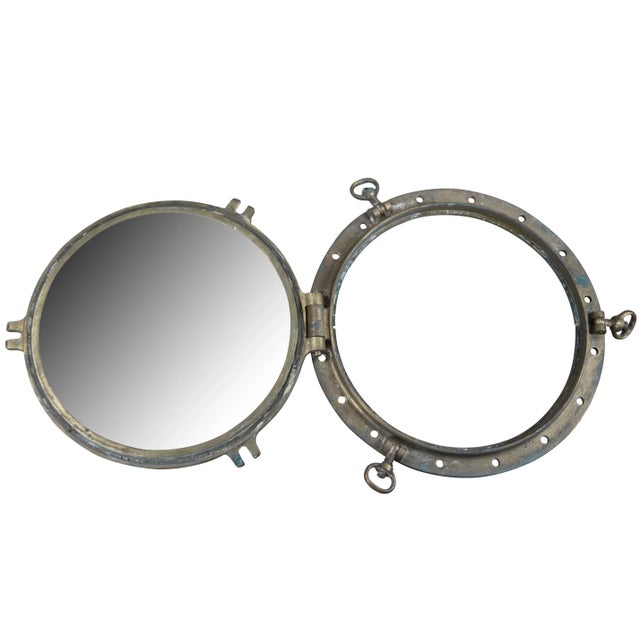 Extremely unique original large antique heavy solid bronze maritime Ship's Porthole or Hatch. The majority are rather...