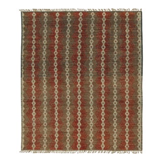 Rug & Kilim’s Modern Rug with Beige-brown Geometric Patterns - 13x19 For Sale
