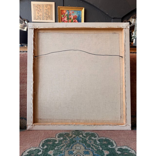 Antique English Fabric Mounted on Linen Canvas-Art For Sale - Image 4 of 4