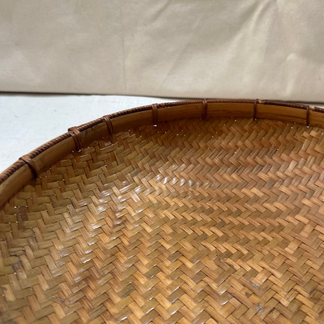 Up for consideration is a beautiful large wicker hand woven bowl. This would look lovely on display in your home and it is...