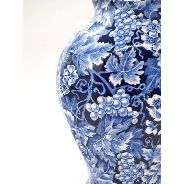 Rörstrand Blue Flintware Vase Grape for Rörstrand, 1920s For Sale - Image 4 of 12