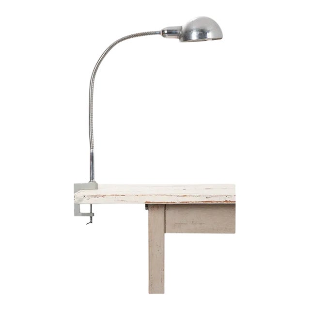 Vintage Mid 20th Century Flexible Metal Desk Lamp For Sale