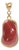 Coral Pendant W 21k Gold Trim & Bail For Sale