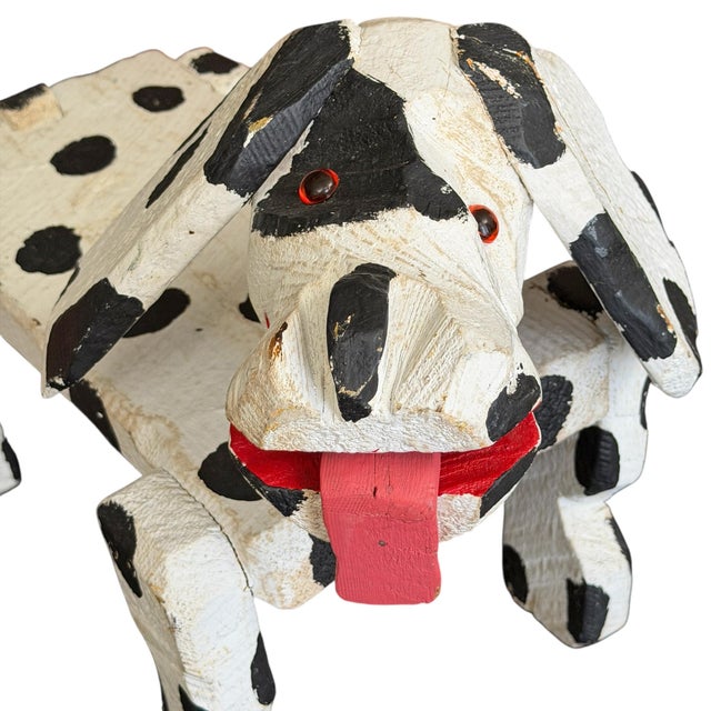 Antique White Vintage American Folk Art Dalmatian For Sale - Image 8 of 13