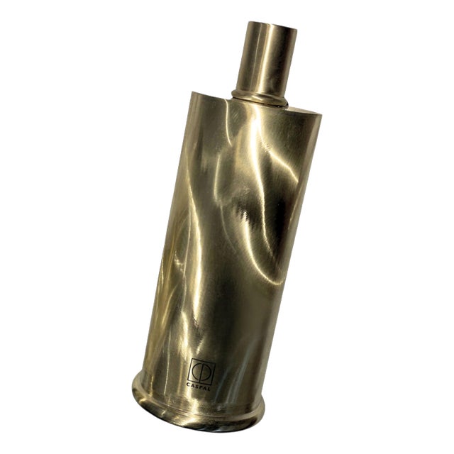 RL 02 Maxi Candleholder in Caspal Brushed Brass by Caspal For Sale