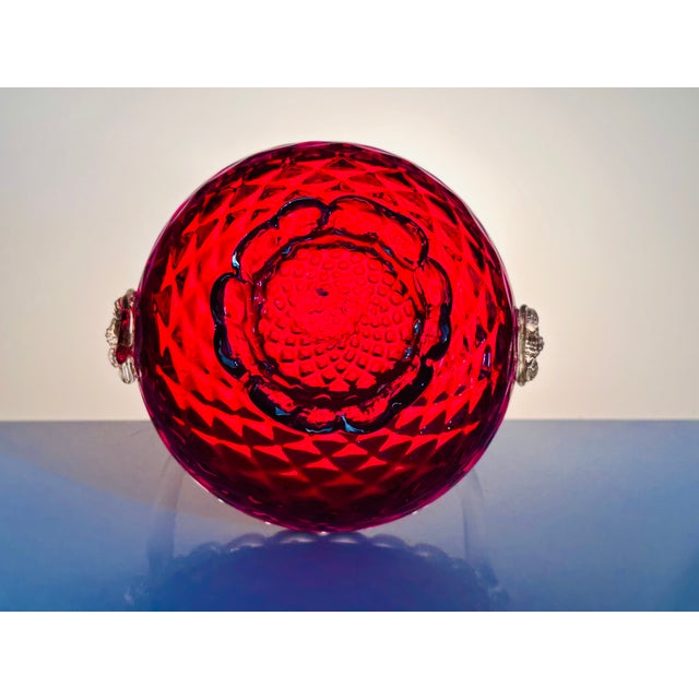 Handmade Candy Dish in Ruby ​​Glass, Italy, 1960s For Sale - Image 4 of 12